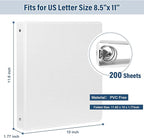 1-Inch 3-Ring-Binder with Pockets, and School - Image 2