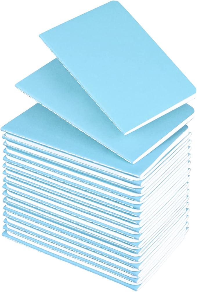 Lzerking Mini Notebooks Bulk 36 Pack Small Pocket Journal Notepads-Light Blue by Lzerking
