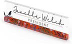 Artblox Personalized Office Desk Name Plate and Business Card Holder | Clear - Image 5