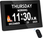 10.1'' Extra Large Digital Clock, 1280*800p HD Display, Dementia Clock by Flyruit