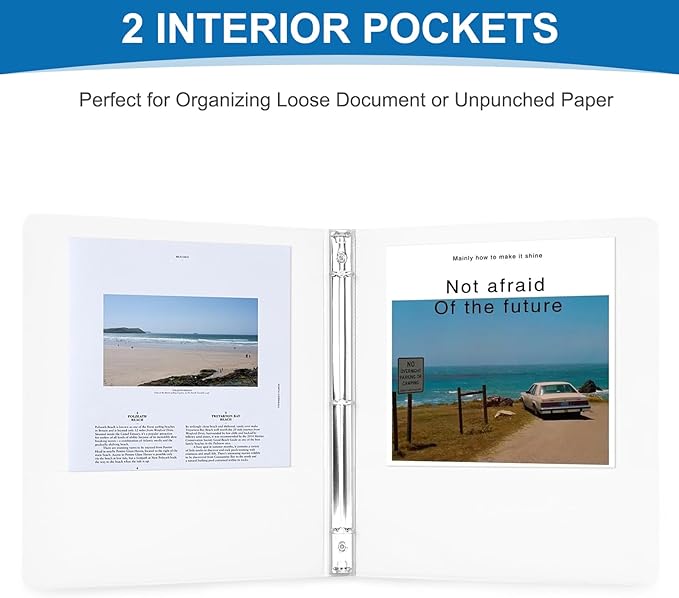 1/2 Inch 3-Ring Binder, 0.5-inch Round Ring Binder - Image 4