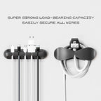 Apromisith USB Cable Organizer Clips Cord Holder, 6 Packs Black Self Adhesive - Image 5