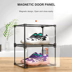 KOKOIN Magnetic Side Open Transparent Plastic Storage Shoe Box Clear Shoe - Image 2