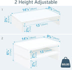 TEAMIX White Monitor Stand Riser - Image 4
