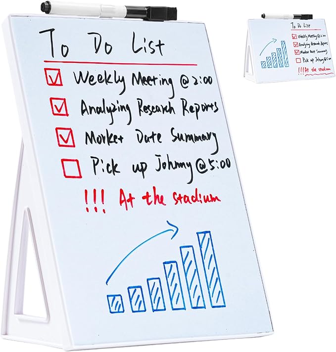 Dashify Desktop Dry Erase Board, Small Whiteboard by Unknown