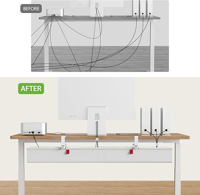 KEEGH Extra Large 48" Under Desk Cable Management Tray - Image 7