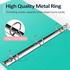 BinderX Extra Durable 3 Ring Binder, Round Ring 2 Inch Binders, Fits 450 Sheets - Image 4