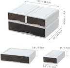 OSteed White Desktop Drawers for Paper, Stackable Office Storage Drawers for - Image 3