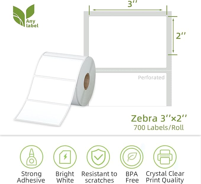 Compatible 3" x 2" Direct Thermal Labels Replacement - Image 2