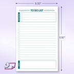 To Do List Notepad – 2 Pads of 50 Sheets, Total of 100 sheets Ruled Planning - Image 2