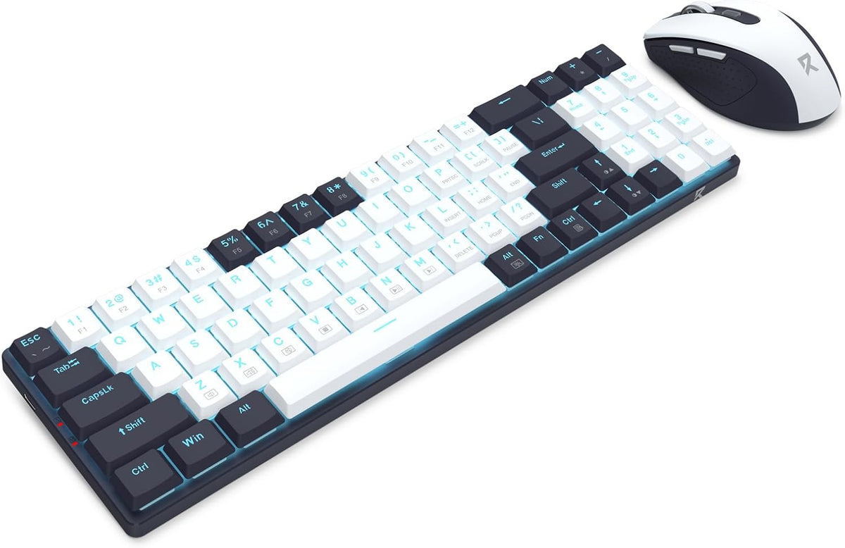 Redragon BS8773 Wireless Keyboard and Mouse Combo, 78 Keys 2.4Ghz Wireless Lo...