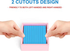 WINFFOR Acrylic Notepad Holder Dispenser - 3x3 in Sticky Note Memo Holder for Desk Organizer (W/O Pads) Office Desk Accessories School Supplies, Lightpink