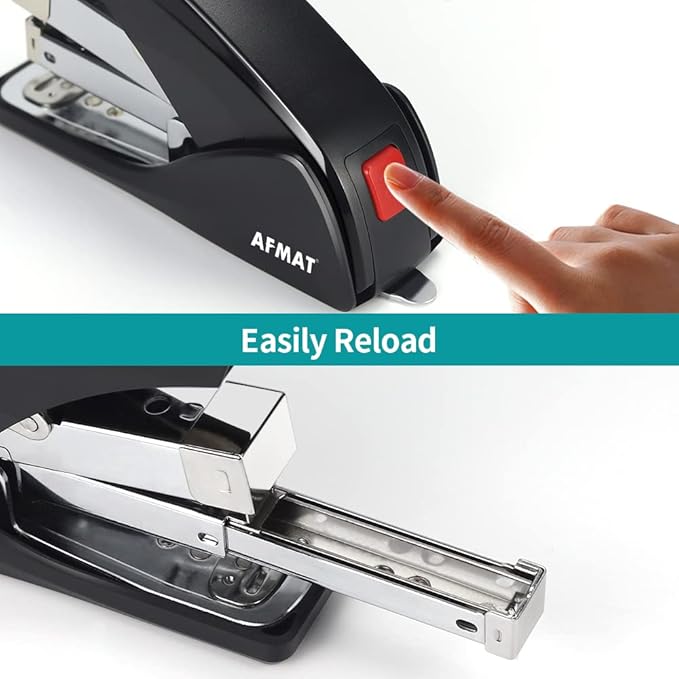 AFMAT Stapler for Desk, 50 Sheet Effortless Desktop Stapler Staple - Image 4