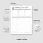 Task Planner & Tracker 8.5 x 11 Tear-Off 70 Sheet Planner Pad – Project - Image 5