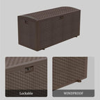 Yardgrace 180 Pro Gallon Deck Box, Outdoor Storage Box Lockable, Waterproof - Image 6