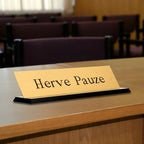 SmartSign Brass Name Plate for Desk | Premium Engraved Nameplate - Image 5