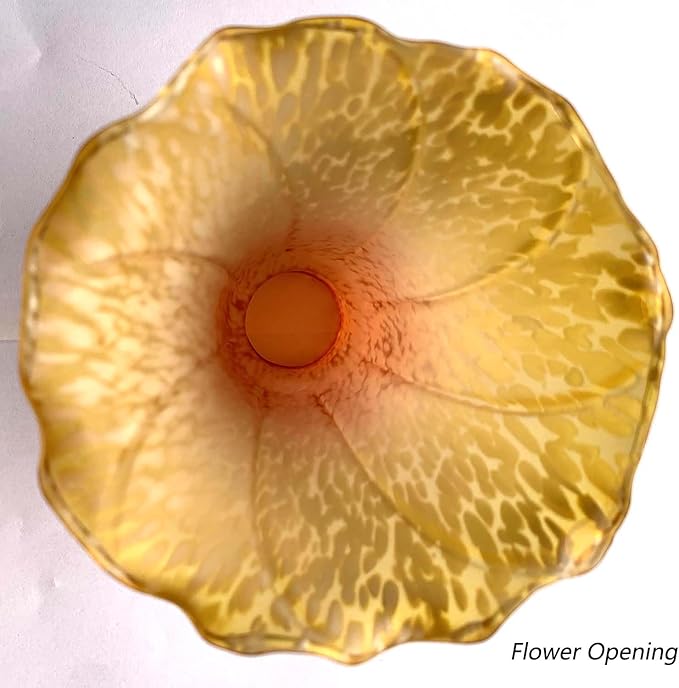 Bieye LS25 Lily Flower Blown Glass Lampshade - Image 3