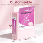 SUNEE 3 Ring Binder 2 Inch 1 Pack - Image 7