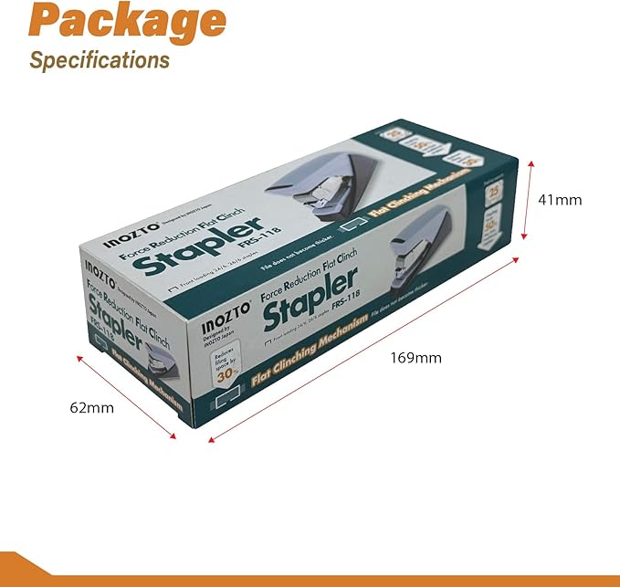 INOZTO Easy-Flat Stapler: Effortlessly Staple 20-25 Sheets - Image 8