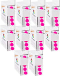 ChromaLabel 1/2 Inch Round Colored Stickers, Matte Finish Fluorescent Pink Dot by ChromaLabel