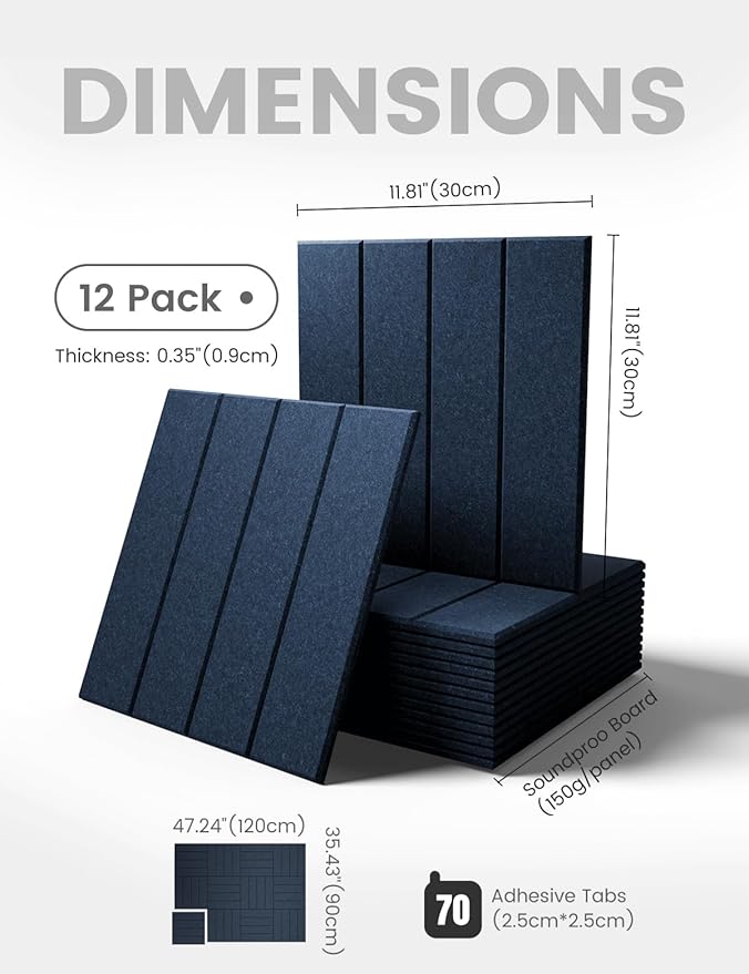 Large Felt Bulletin Board 48" x 36" Cork Board Alternative-12 Pack - Image 2