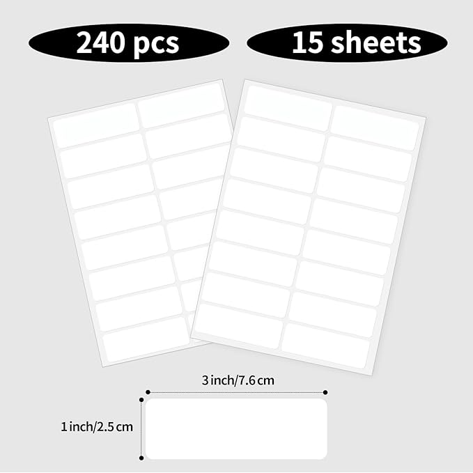 Blank Removable Labels, 1x3 Inch White Freezer Labels - Image 5