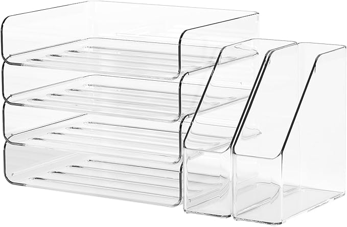 FANXIYQ 4-Tier Clear Acrylic Paper Tray Organizer by Unknown