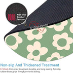 IMAYONDIA Green Round Mouse Pad, Vintage Groovy Flowers Mousepad Small - Image 3