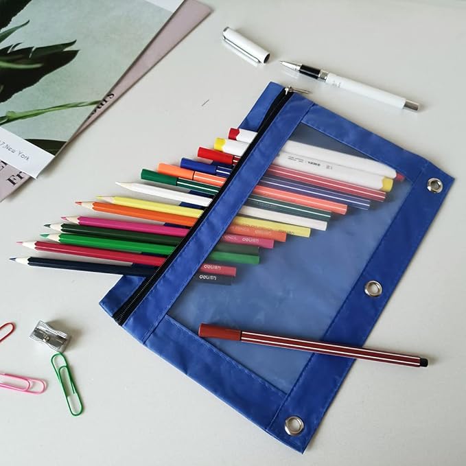 YoeeJob Binder Pouches for 3 Ring Binder, Pencil Pouch Pen Holder Case - Image 2