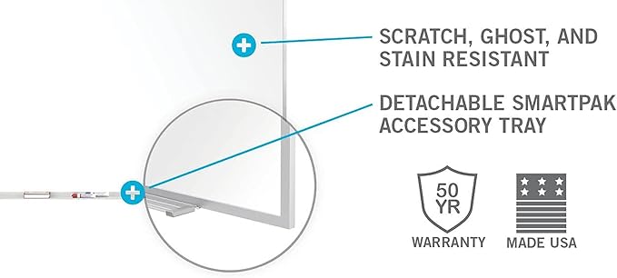 Ghent M1 Porcelain Magnetic Whiteboard, Aluminum Frame - Image 3