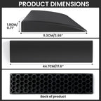 Silicone Wrist Rest for Full-Sized Mechanical Keyboards - Honeycomb Anti-Slip Base, 17.6-Inch Palm Support for Ergonomic Typing and Pain Relief (Ivory White, 17.6)