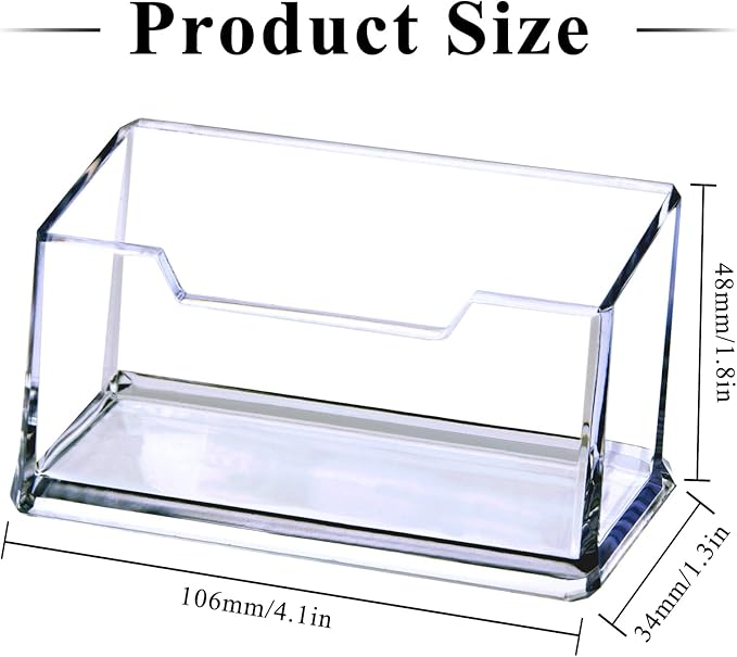 Clear Acrylic Business Card Holder, Name Card Organizer - Image 2