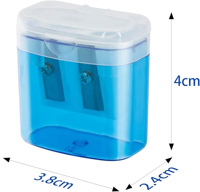 KIDMEN 12 PCS 2 Holes Small Manual Pencil Sharpener - Image 4