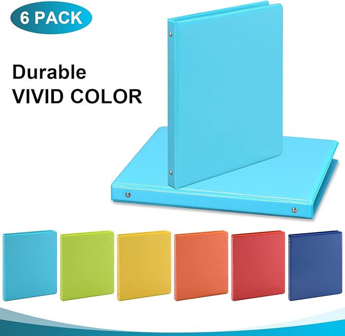 0.5-inch 3-Ring Binder with 2 Interior Pockets, 0.5'' Basic Binders Holds US - Image 7