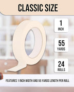 Lichamp Masking Tape 1 inch, 24 Pack General Purpose Beige White Masking Tape - Image 3