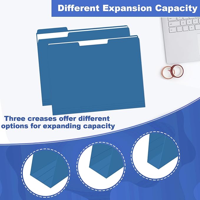 File Folder, HERKKA 30 Pack 1/3 Cut Tab File Folders, File Folders Great - Image 4