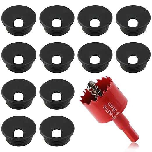 1.5 Inch Desk Grommet, 13 Pieces Wire Grommet, Desk Hole Cover by KITANIS
