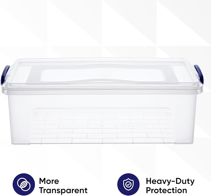 Superio Storage Bins with Lids, Stackable Totes, BPA Free, Odor Free, Organizer - Image 6