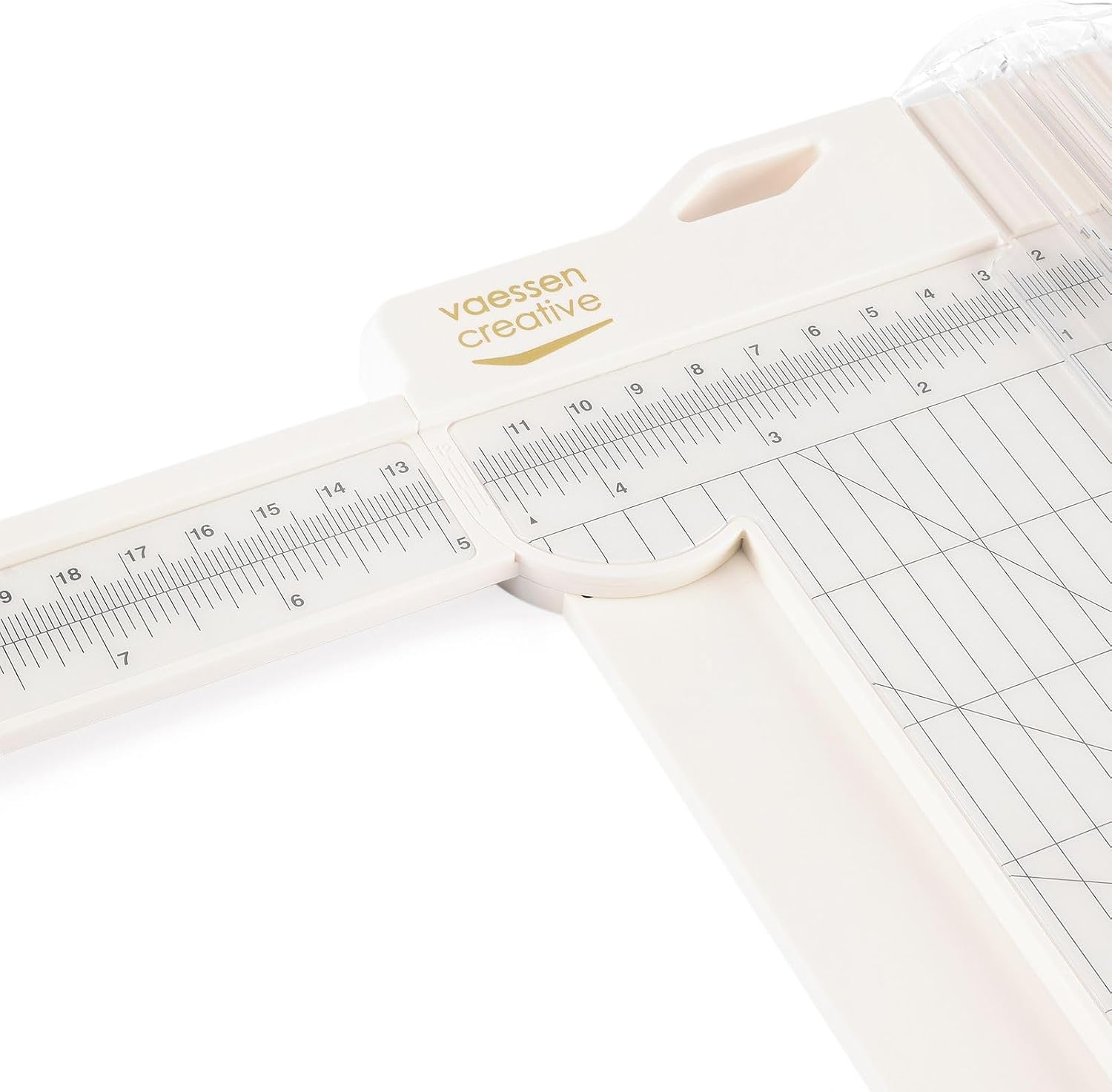 Vaessen Creative Trimmer + Scoring Board 4.5" for Scrapbooking, Cardmaking and Other Paper Crafts, White, 11,4 x 30,5 cm