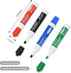 SUQJOY Dry Erase Markers, Chisel Tip Whiteboard Marker, Low Odor Thick Dry - Image 4