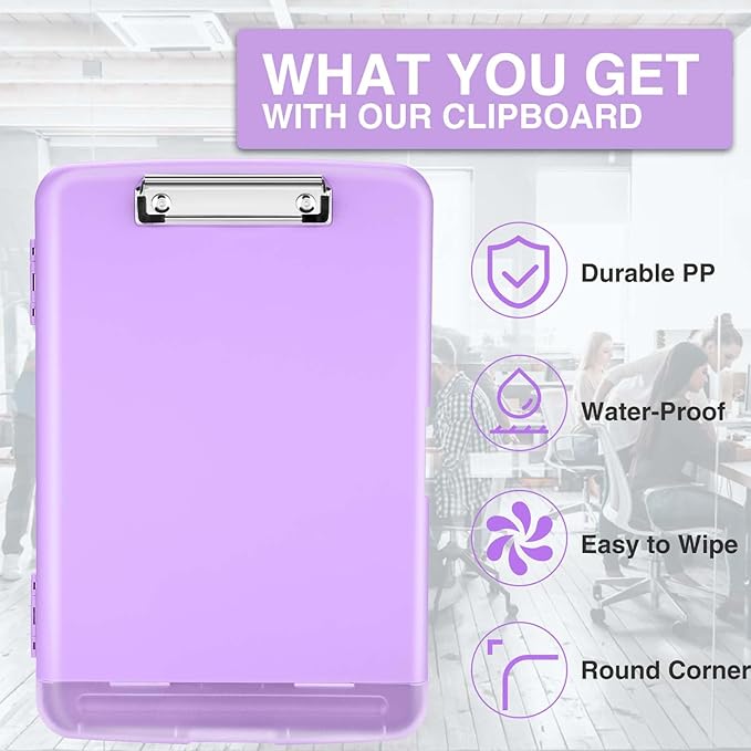 Sooez Clipboard with Storage, High Capacity Nursing Clip Board 8.5 x 11 with - Image 4