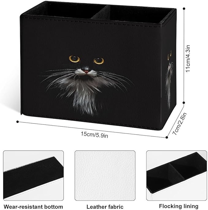 Famame 3D Cute Black Cat Pencil Holder - Image 3