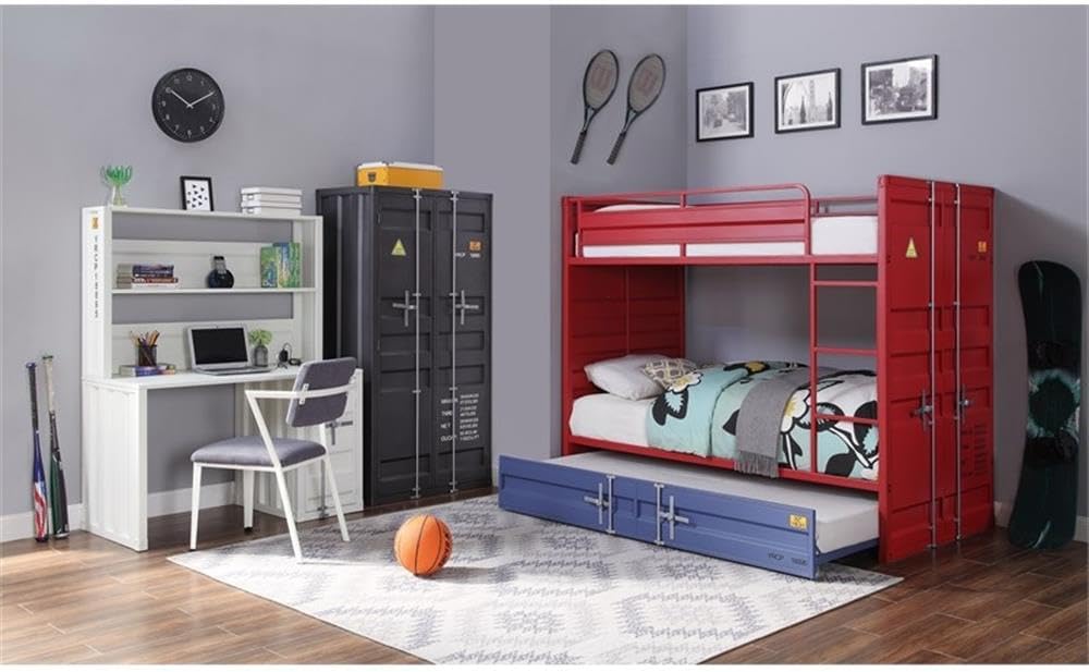 Acme Cargo Desk & Hutch in White