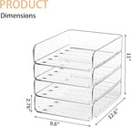 FANXIYQ 4-Tier Acrylic Paper Tray Organizer | Clear Stackable Desk Organizer - Image 5