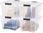 IRIS USA 32 Qt Stackable Plastic Storage Bins by IRISUSA