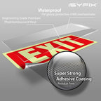 iSYFIX Exit Glow in the Dark Sign Stickers – 12 Pack 12x4 Inch – - Image 9