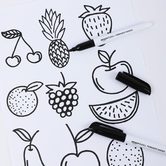 Amazon Basics Fine Tip Point Permanent Markers - Image 8