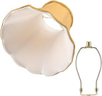 Saangseon Bell Lamp Shade, Scalloped Golden Fabric Lampshade Replacement - Image 3