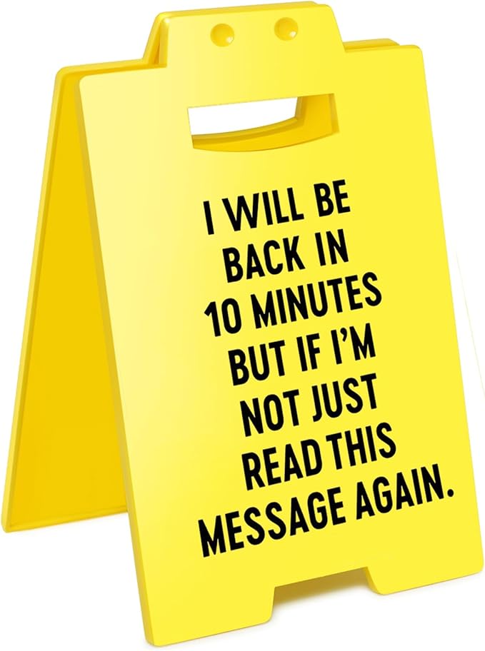 Smilelife Funny Office Cubicle Decor Will Be Back In 10Minutes Desk Sign Team by Smilelife