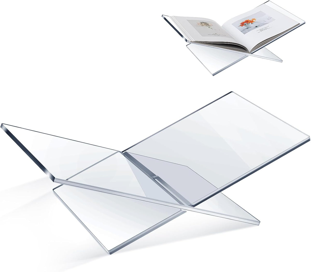 Large Acrylic Book Stands 15.8" x 9.5" x 5.4" Thicken Book Hol...